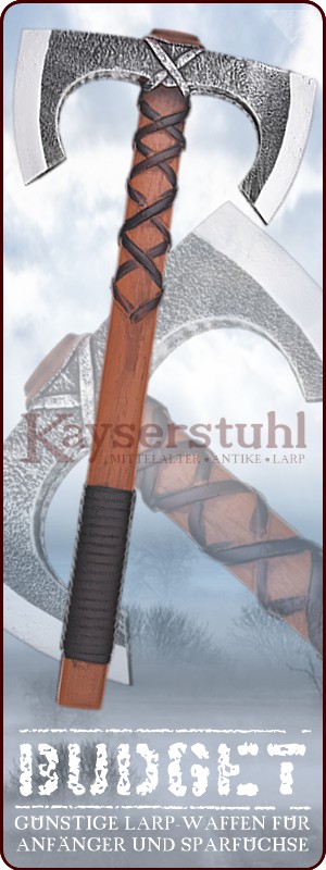 Kleine LARP Doppelaxt "Jorvic" (Budget-Line)