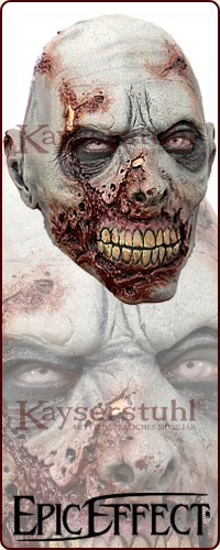 Graue Zombiemaske mit Narben (LARP)