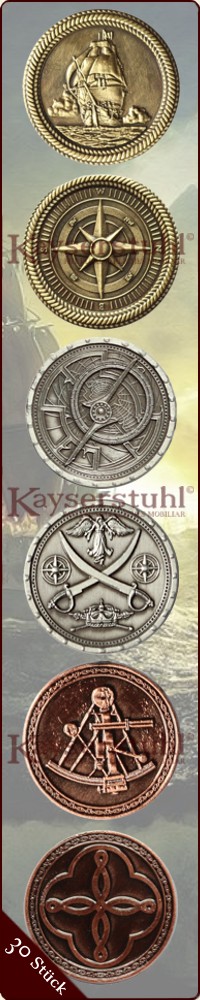 LARP-Münzen "Piraten & Freibeuter" (30 Stück)