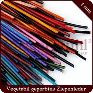 Runder Lederriemen in verschiedenen Farben, 2,0 mm