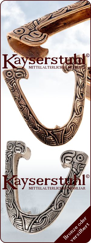 Ortband im Haithabu-Stil, Bronze oder versilbert