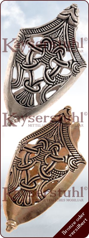 Ortband "Valleberga" im Borrestil, Bronze oder versilbert