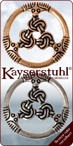 Riemenverteiler-Ring im Borrestil, Bronze oder versilbert