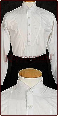 Weißes Hemd mit eingearbeitetem Brustlatz 