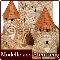 Modelle historischer Bauwerke aus echtem Steinzeug