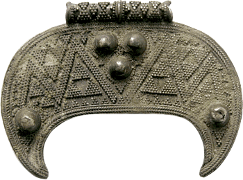 Großes Lunula-Amulett (Bronze o. versilbert)