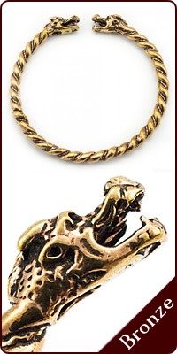 Wikinger Armreif "Drachen" (Bronze) 