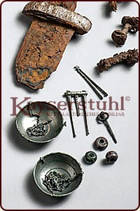 Bild: Perlen in einem Wikingerfund bei Steinkjer (Norwegen) aus dem 10- bis 11. Jahrhundert 