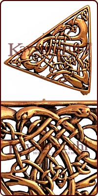 Brosche im keltischen Stil "Schwäne" aus Bronze