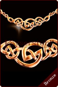 Collier "Celtic Knots" mit Kette (Bronze) 