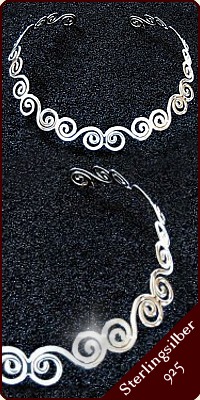 Keltischer Spiralhalsreif (Silber) 