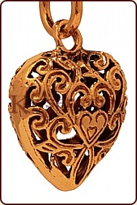Mittelalterlicher Anhänger "Cœur d'or" (Bronze)
