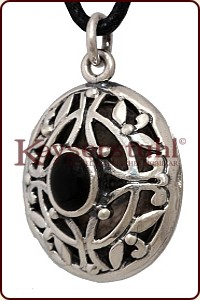 Mittelalterliches Medaillon "Œuf Noir" (Silber)