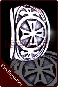 Mittelalterlicher Ring "Kreuz II" (Silber) 