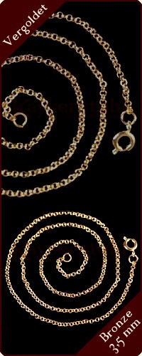 Wikinger-Halskette 3,5 mm (Bronze, vergoldet)