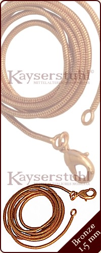 Mittelalter-Halskette 1,5 mm (Bronze)