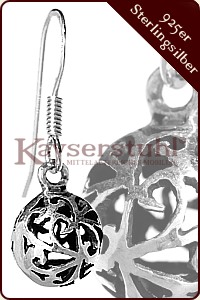 Kugelförmige Ohrringe "Ravenna" (Silber) 