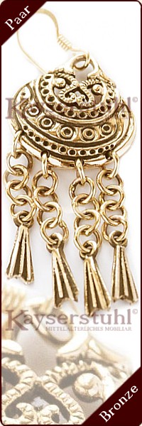 Klapper-Ohrringe 529 aus Bronze (Paar)