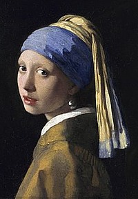 "Das Mädchen mit dem Perlenohrgehänge" Gemälde von Jan Vanmeer (um 1665)