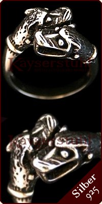 Ring "Odins Wölfe" (925er Silber)