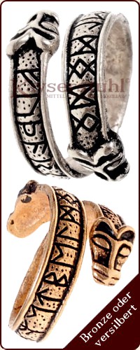 Wikingerzeitlicher inspirierter Ring "Futhark"