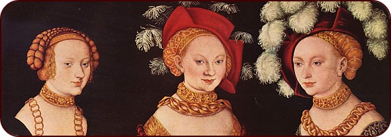 Bild: Deutsche Renaissancekleidung (Lucas Cranach um 1535, Ausschnitt) 
