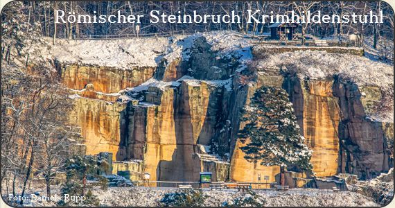 Winterlicher Römischer Steinbruch Krimhildenstuhl (Foto: Daniela Rupp 02.2020)