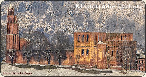 Winterliche Klosterruine Limburg (Foto: Daniela Rupp 02.2020)