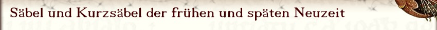 Säbel und Kurzsäbel der frühen und späten Neuzeit