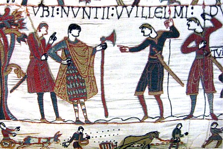 Dänische Streitaxt auf dem Teppich von Bayeux, 2. Hälfte 11. Jh.