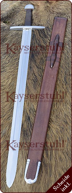 Normannenschwert mit Holz/Lederscheide 