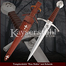 Templerdolch "Non Nobis" mit Scheide