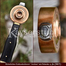 Ritterschwert Aislinn mit Scheide, 15. Jh