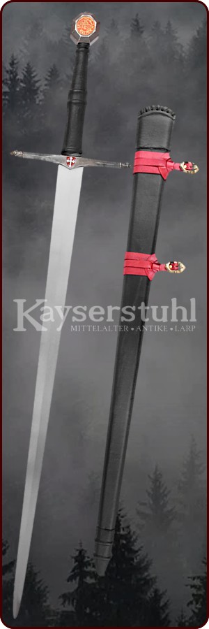 Schwarzer Anderthalbhänder mit Scheide (14. Jh.)