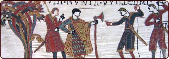 Bild: Darstellung einer normannischen Axt auf dem Teppich von Bayeux (11. Jhd. n. Chr.) 