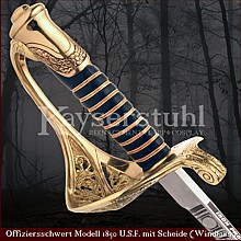 Offiziersschwert Modell 1850 U.S.F. mit Scheide (Windlass)