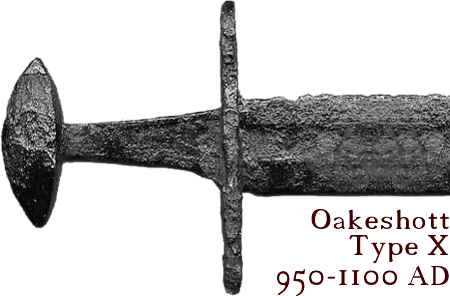 Typisches "Normanneschwert" Oakeshott Typ X aus der späten Wikingerzeit von ca. 950 - 1100 nach Christus