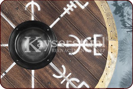 Kleiner handbemalter Wikingerschild mit Keltenkreuz