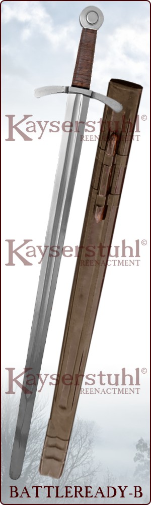 Kreuzritter-Schwert "Oakeshott Typ XII" (BR-B) mit Scheide