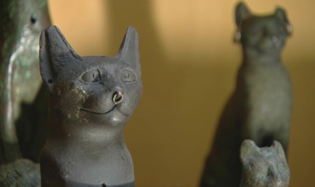 Katzenmumien im Ägytischen Museum in Kairo